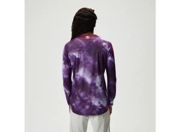 Endura Pixel Cloud Herren Langarmtrikot Lila