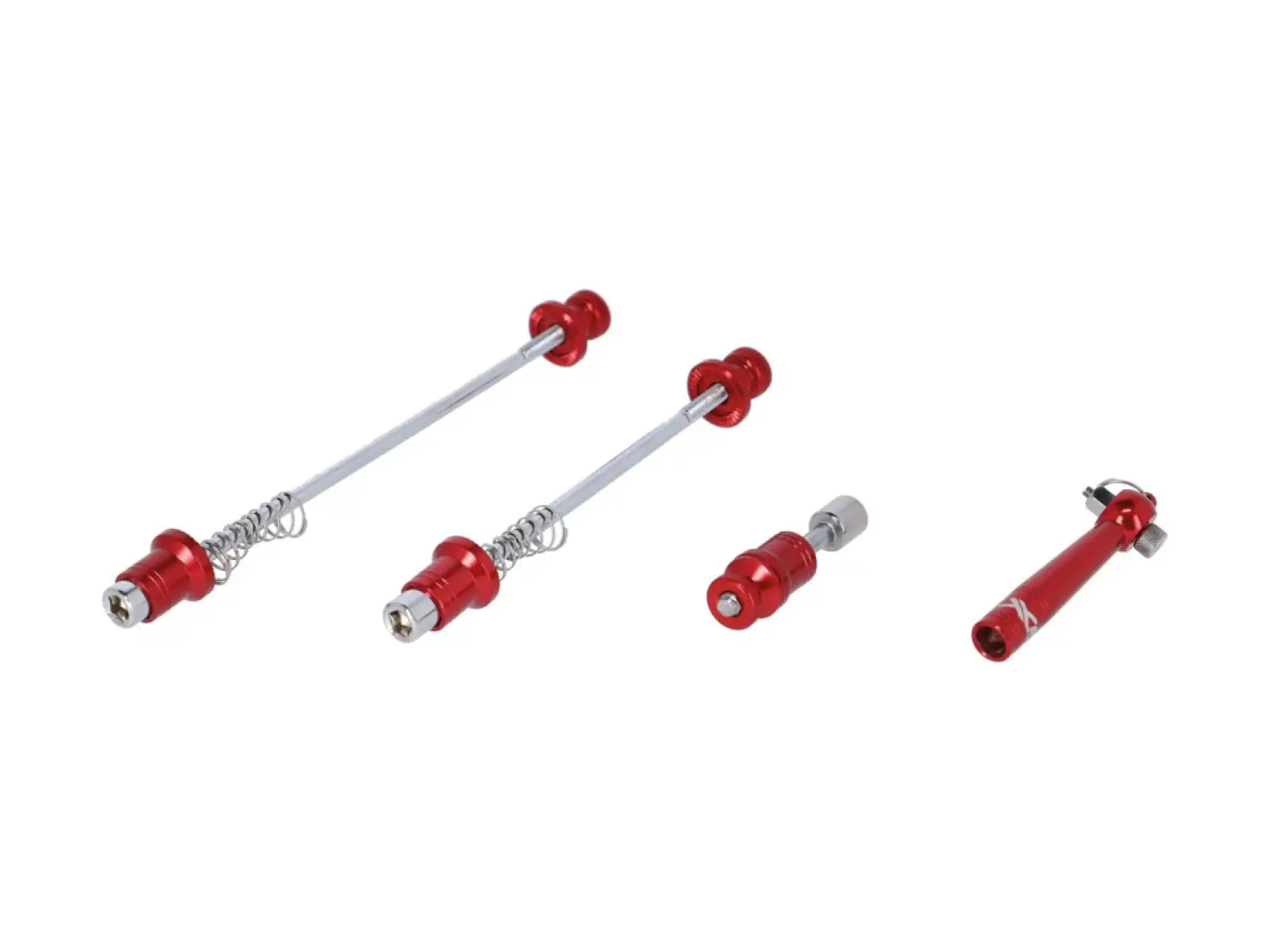 XLC QR-L08 Schnellspanner-Set Diebstahlschutz rot
