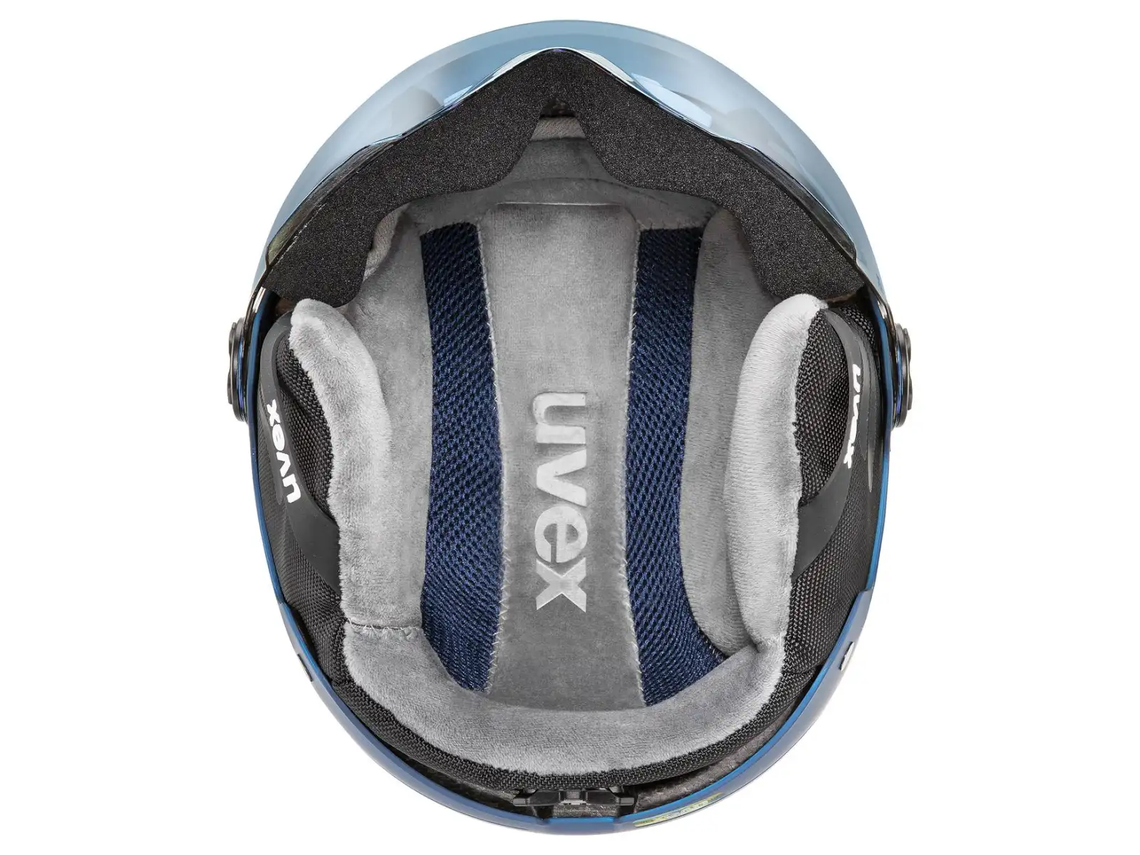 Uvex Rocket Jr Visor Skihelm blue matt