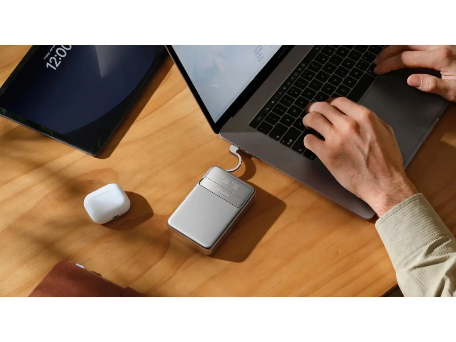 EcoFlow RAPID 5 000 mAh magnetische Powerbank hellblau