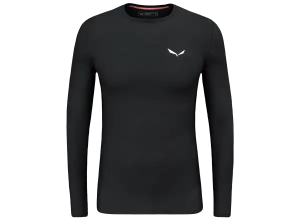 Salewa Cristallo Warm Alpine Merino Responsive Herren Langarmshirt Black Out Melange