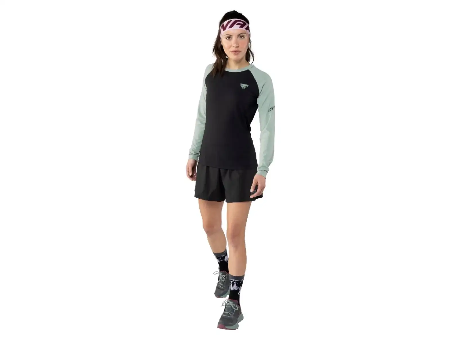 Damen-Langarmshirt Dynafit Alpine Pro Black Out/Jadelite.