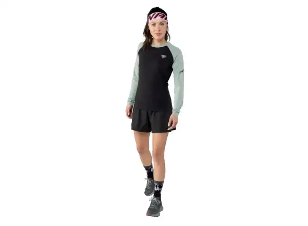 Damen-Langarmshirt Dynafit Alpine Pro Black Out/Jadelite.