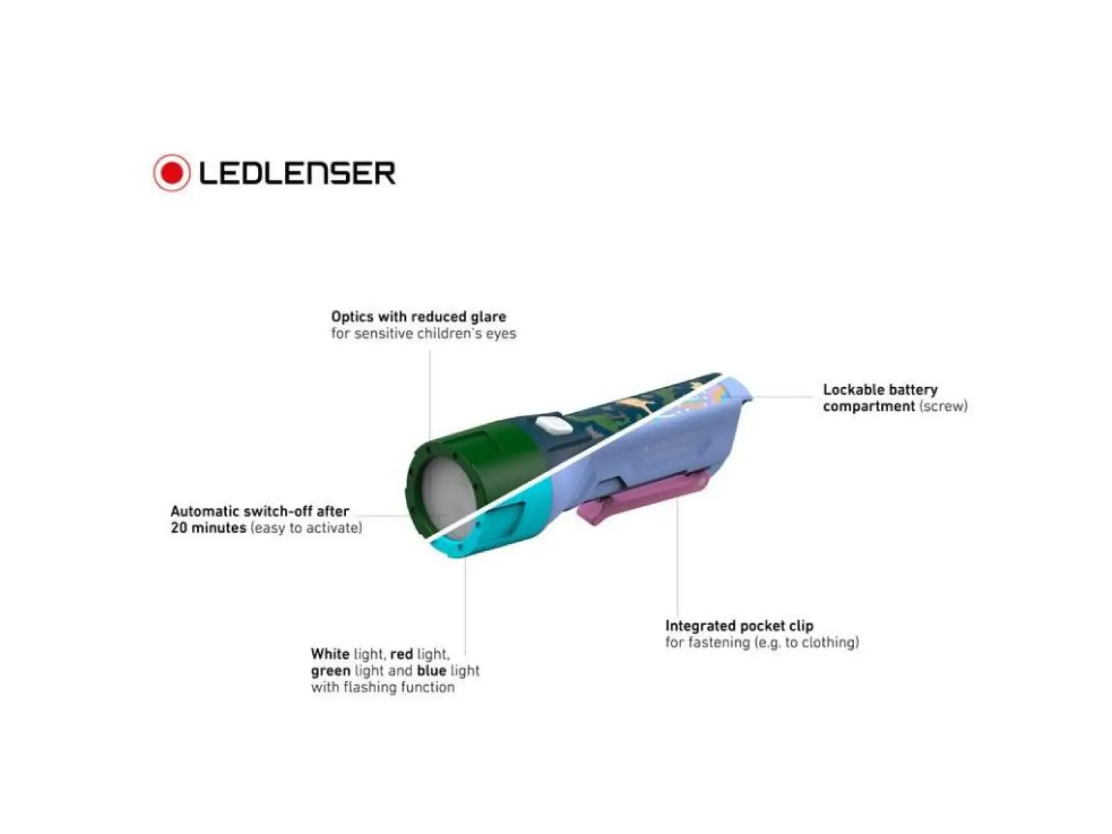 Ledlenser KidBeam4 Dino Taschenlampe
