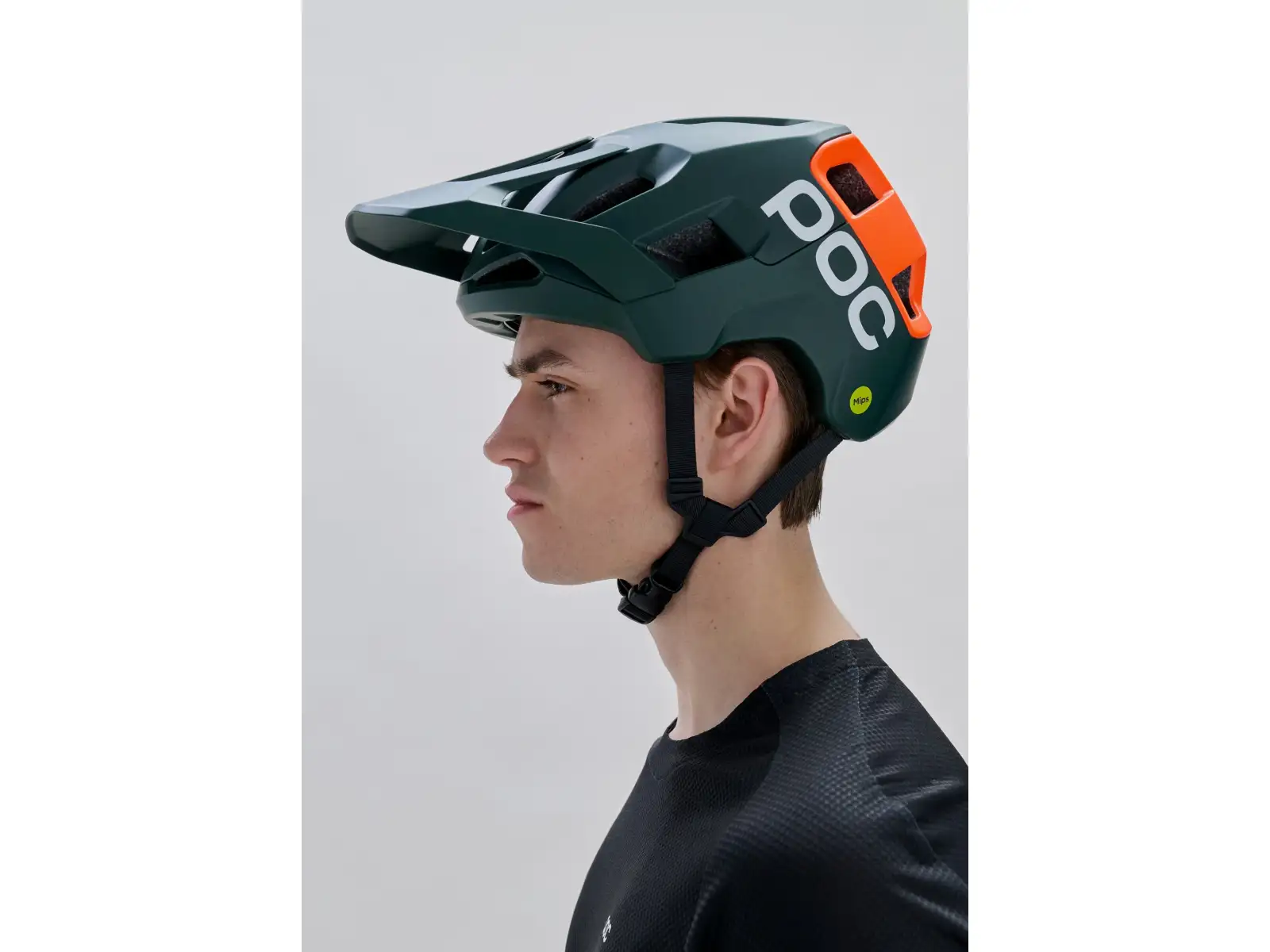 POC Kortal Race MIPS MTB Helm Pargasite Green Matt/Fluorescent Orange Matt