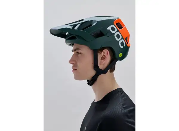 POC Kortal Race MIPS MTB Helm Pargasite Green Matt/Fluorescent Orange Matt