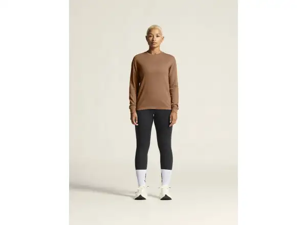 Craft Wool Waffle Damen Langarmshirt braun