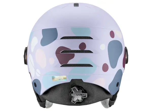 Uvex Rocket Jr Visor Skihelm cool lavender abstract matt
