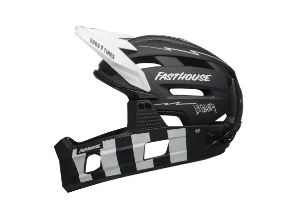 Bell Super Air R Mips Helm matt schwarz/weiß Fasthouse