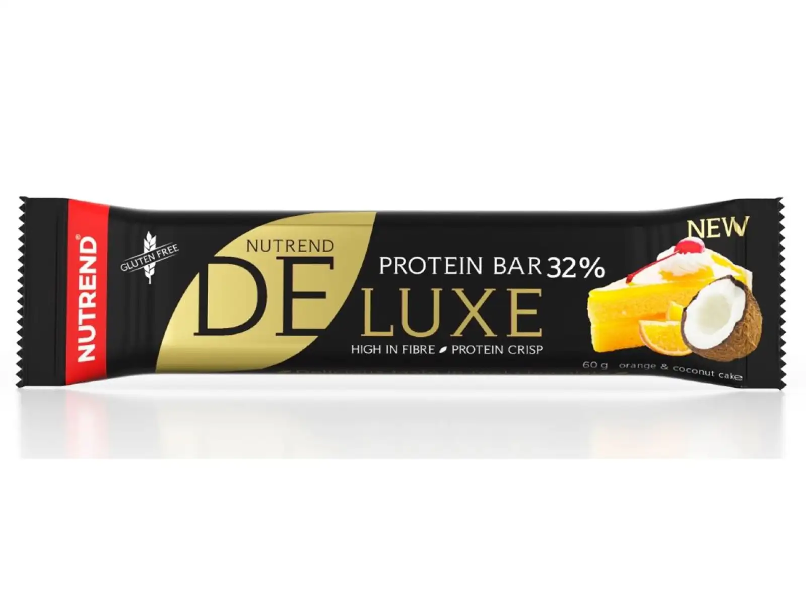 Nutrend Deluxe Proteinriegel, 60g, Orangen-Kokos-Kuchen