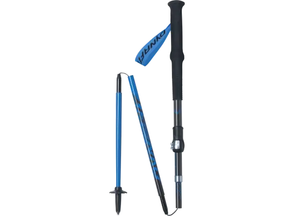 Dynafit Ultra Pro Pole ist ein zusammenklappbarer Laufstock aus Carbon in Methylblau.