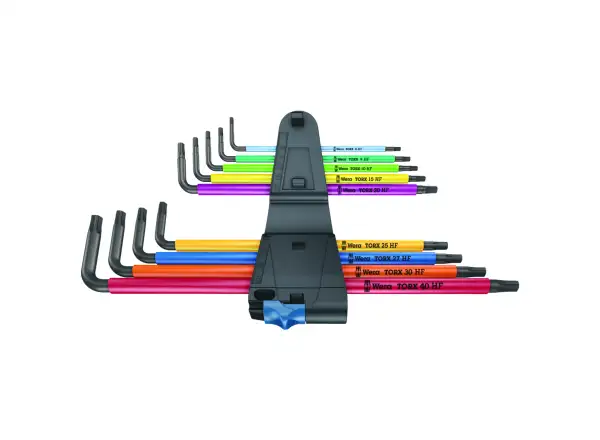 Wera 967/9 TX XL Multicolour HF 1 TORX L-Winkelschlüssel lang mit Haltefunktion Set 9 Stk.