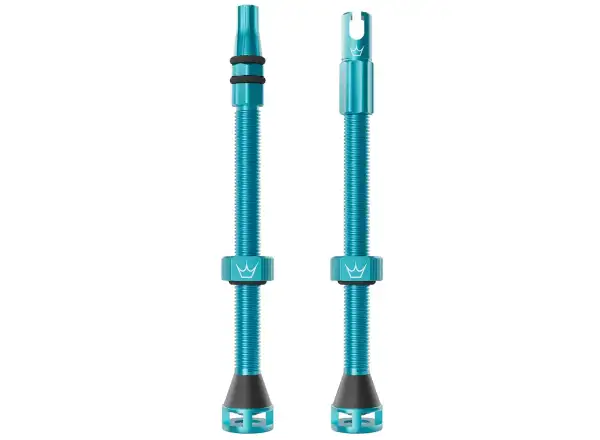 Peatys Holeshot Fast Flow Tubeless-Ventile 80 mm Turquoise