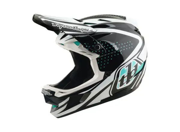 Troy Lee Designs D4 Polyacrylite MIPS Helm Line Charcoal/White