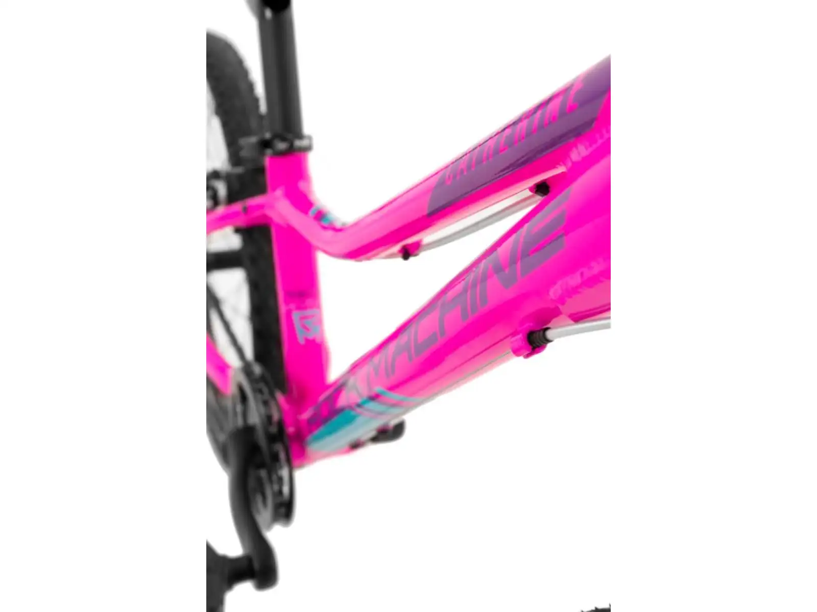 Rock Machine Catherine 20 Glanz Neon Pink/Violett/Neon Cyan Kinderfahrrad