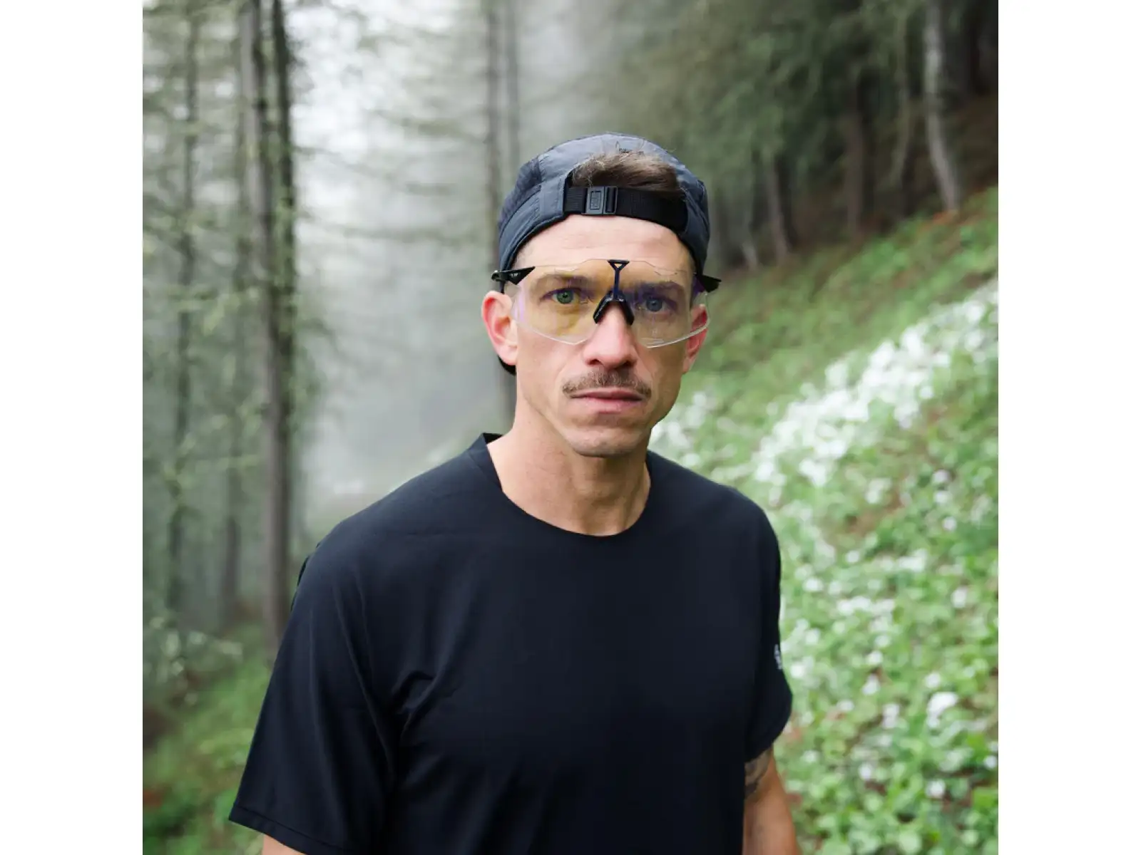 100% Hypercraft SQ Brille Gloss Black/Photochromic Purple Mirror