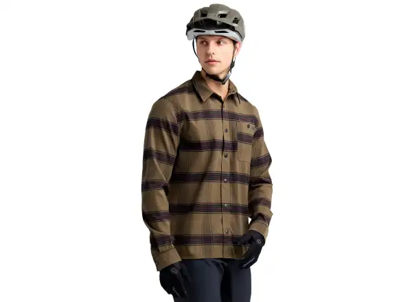 Troy Lee Designs Grind Flannel Paid Herrenhemd Dark Pine