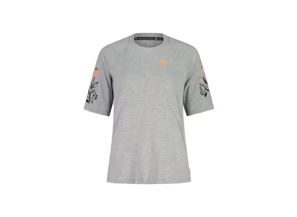 Maloja HolunderM. Damen Radtrikot Kurzarm grau meliert