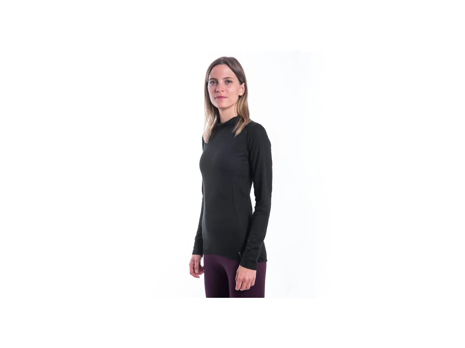 Sensor Double Face Damenshirt Langarm schwarz