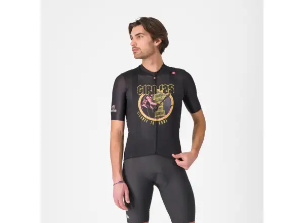 Castelli Giro Highway To Rome Herren-Trikot kurzarm Nero