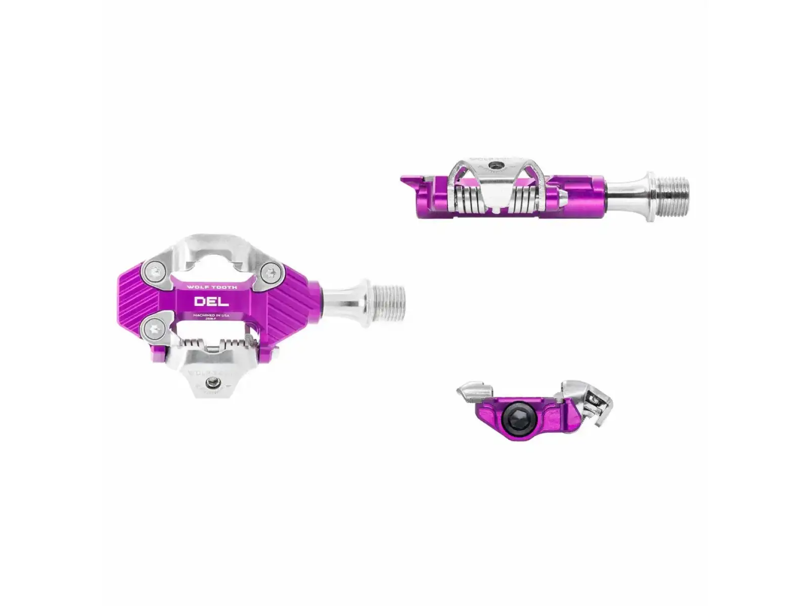 WOLF TOOTH DEL Gravel Race Clipless Pedale Ultraviolet Purple