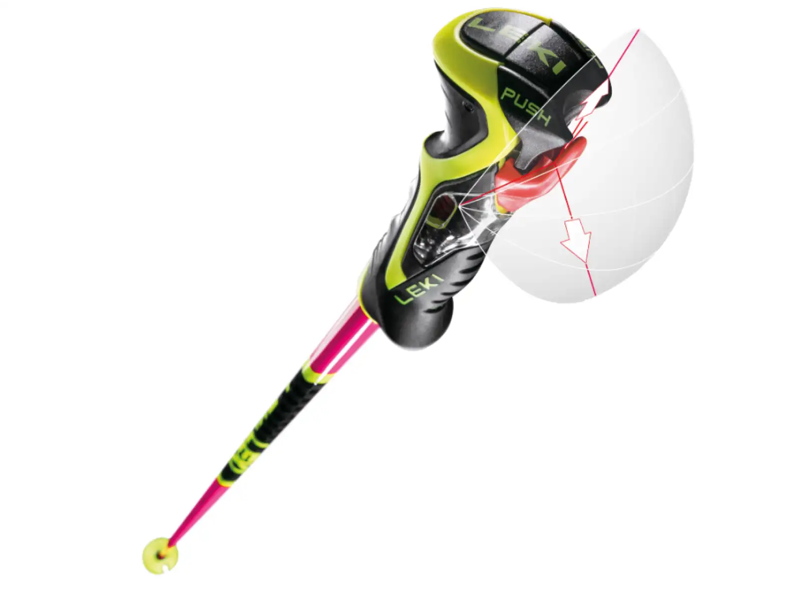 Leki WCR TBS SL 3D alpinski stöcke Neonpink/Black/Neonyellow