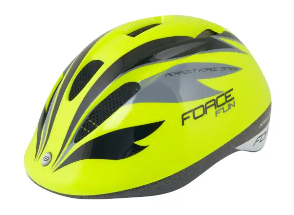 Force Fun Streifen Kinderhelm in Fluofarbe