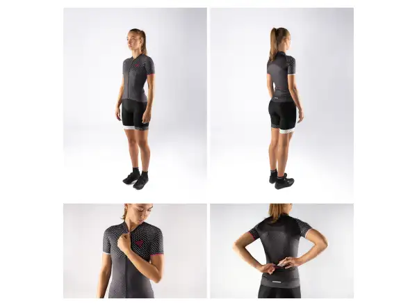 Force Points Damen Kurzarmtrikot schwarz/rosa