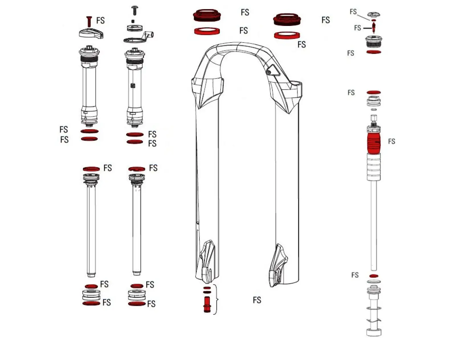 Rock Shox Service Kit Full 30 GOLD Service-Kit