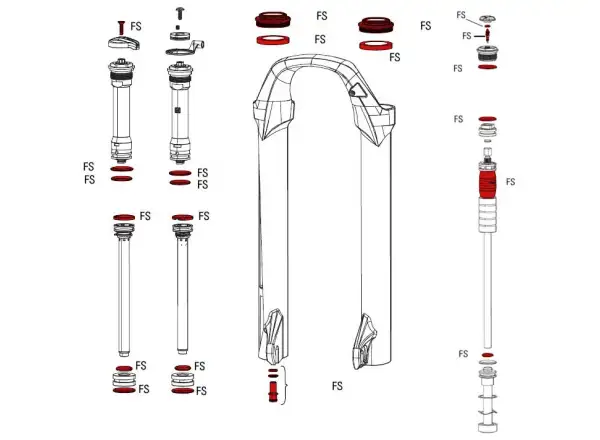Rock Shox Service Kit Full 30 GOLD Service-Kit