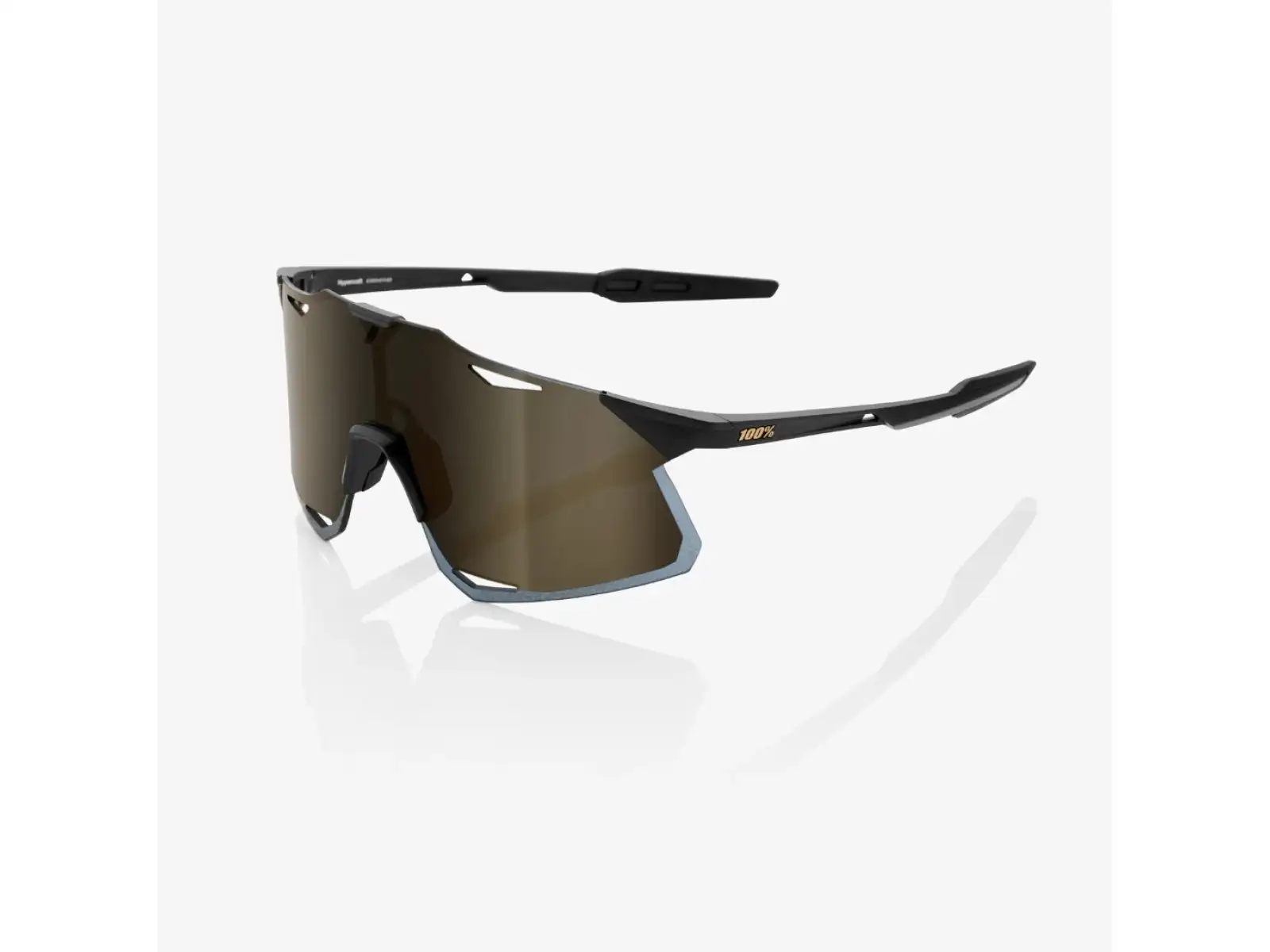 100% Hypercraft Sportbrille Matte Black/Soft Gold.