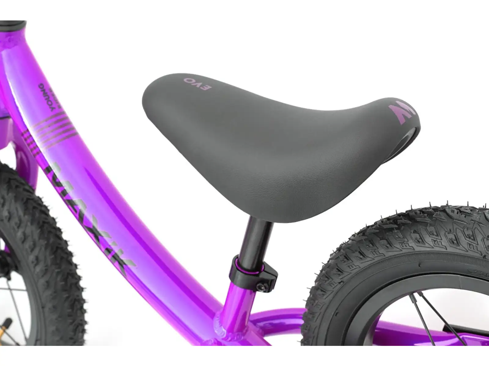 MAXÍK Evo Lite Kinderlaufrad magenta/lila + Gurt YAK