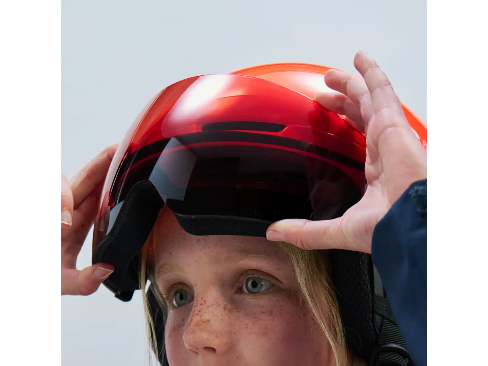 POC POCito Obex Visor Kinder Skihelm Fluoreszierendes Orange