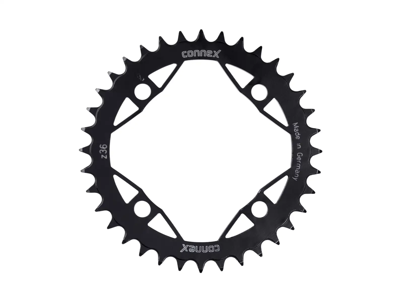 Connex Umwerfer 36z TZ, Wipperman Al, 3 mm Stärke, Lochkreis 104 mm, für E-Bikes.