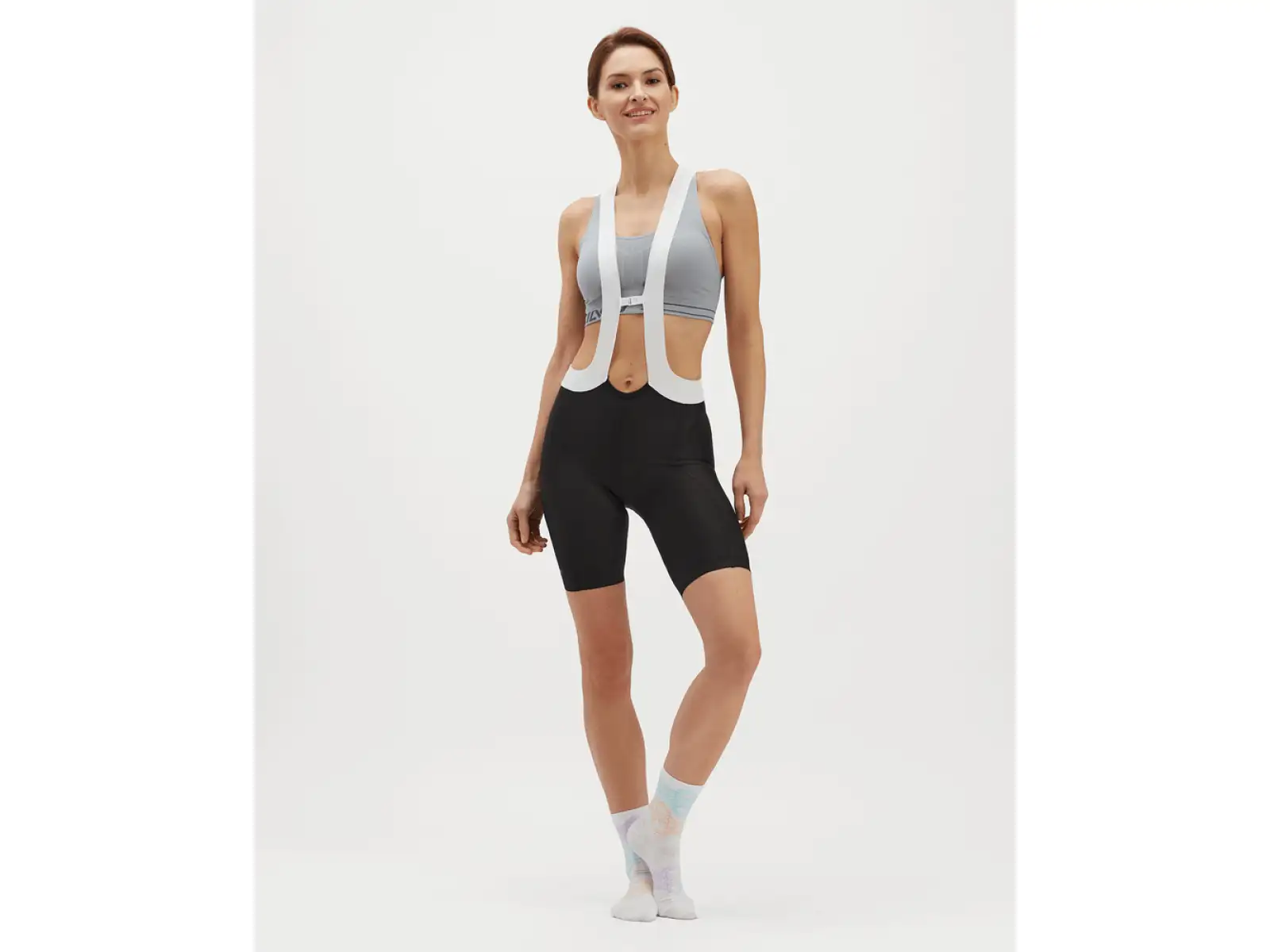 Silvini Santerno Damen Shorts mit Polster und Einsätzen in Schwarz/Weiß.