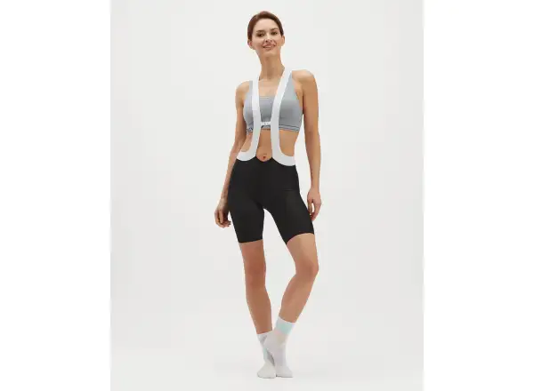 Silvini Santerno Damen Shorts mit Polster und Einsätzen in Schwarz/Weiß.