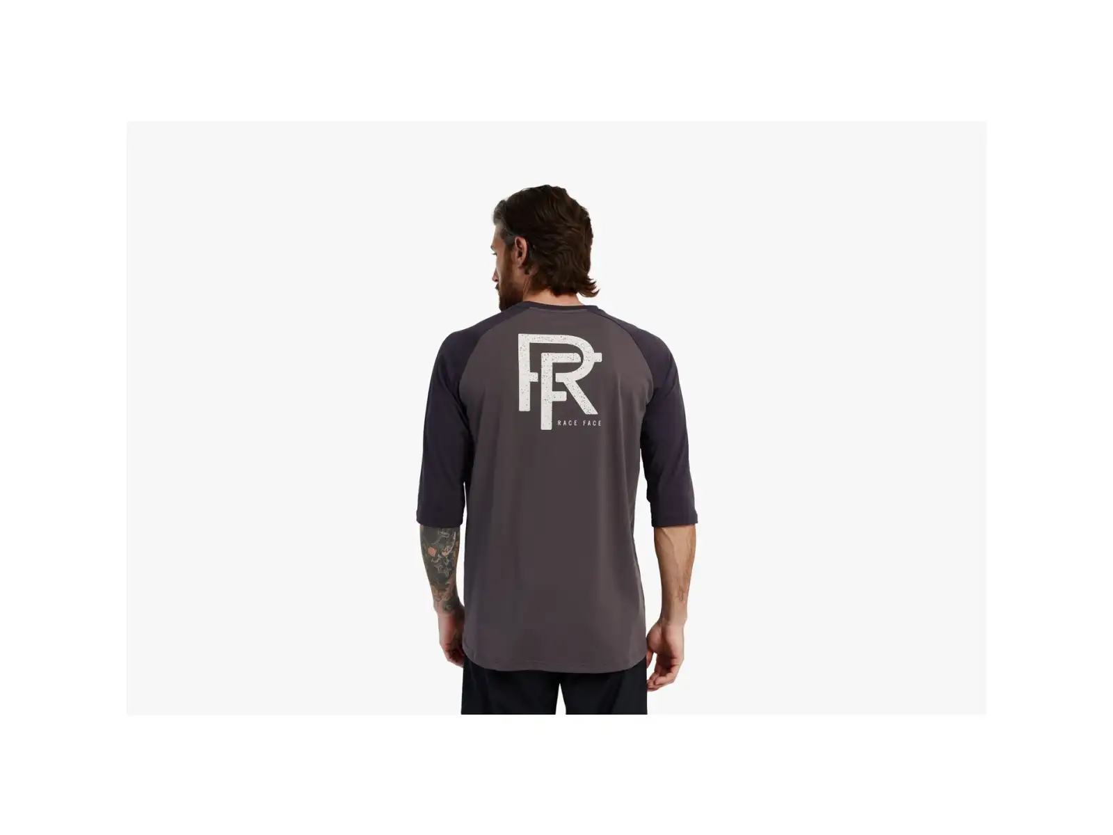 Race Face Commit Herren T-Shirt 3/4 Ärmel Charcoal