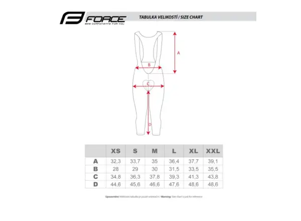 Force Story Lady 3/4 Damenhose mit Latz und Einlage Schwarz