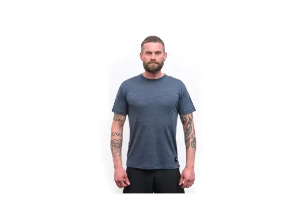 Sensor Merino Lite Herren Funktionsshirt Kurzarm Mottled Blue