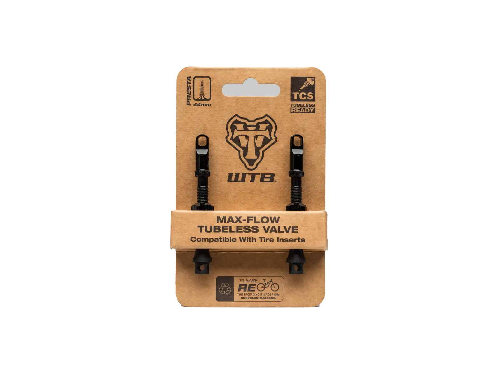 WTB TCS AL Max-Flow Presta Ventile für schlauchlos 55 mm schwarz 2 Stk.