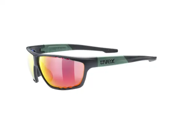 Uvex Sportstyle 706 Brille Black Moss Mat/Mirror Red