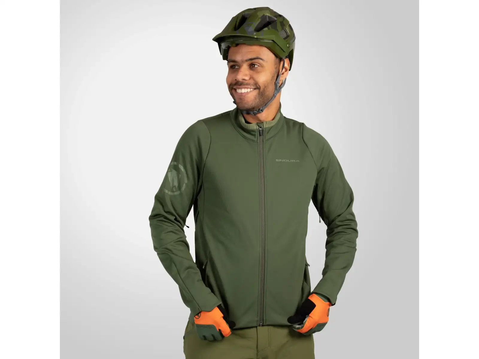 Endura SingleTrack Softshell Herren Jacke Ghillie Green