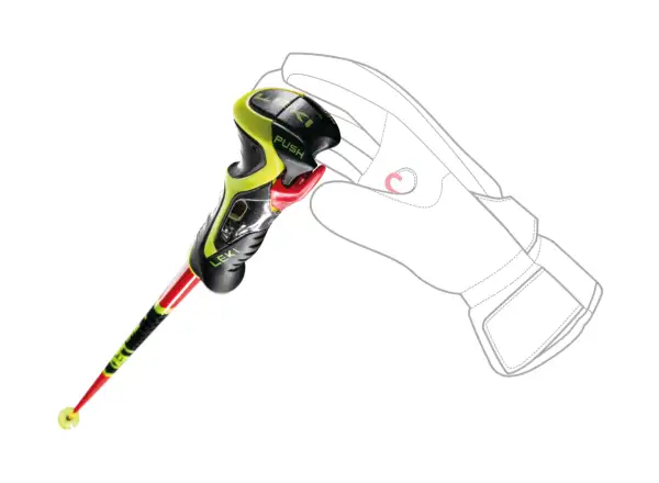 Leki WCR TBS SL 3D Abfahrtstöcke bright red-black-neonyellow