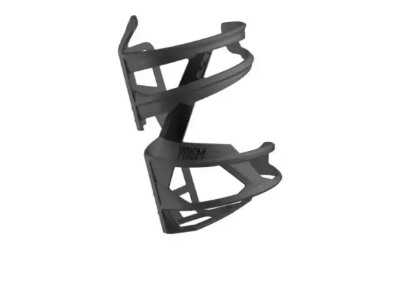 Elite Prism Rechter Flaschenhalter seitlich in mattem Schwarz/Schwarz.