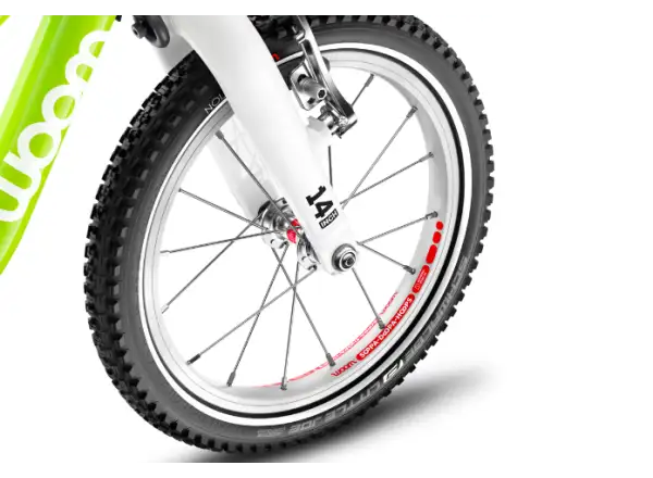 Woom 2 Eidechse Limette 14 Kinderfahrrad