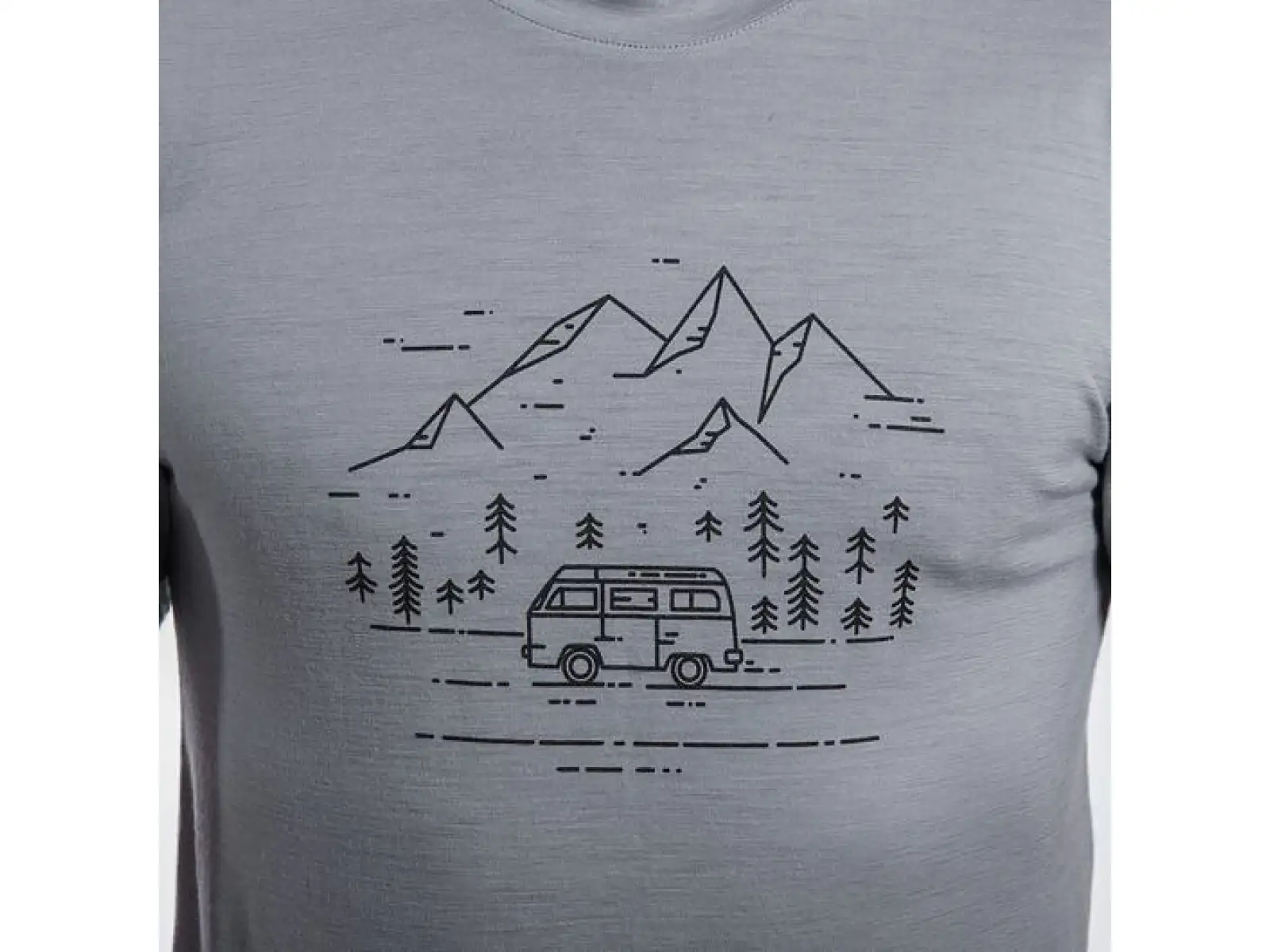 Sensor Merino Active Van Life Herren T-Shirt Kurzarm grau