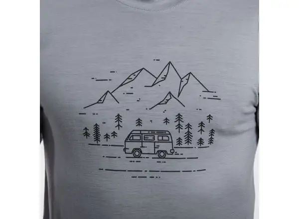 Sensor Merino Active Van Life Herren T-Shirt Kurzarm grau