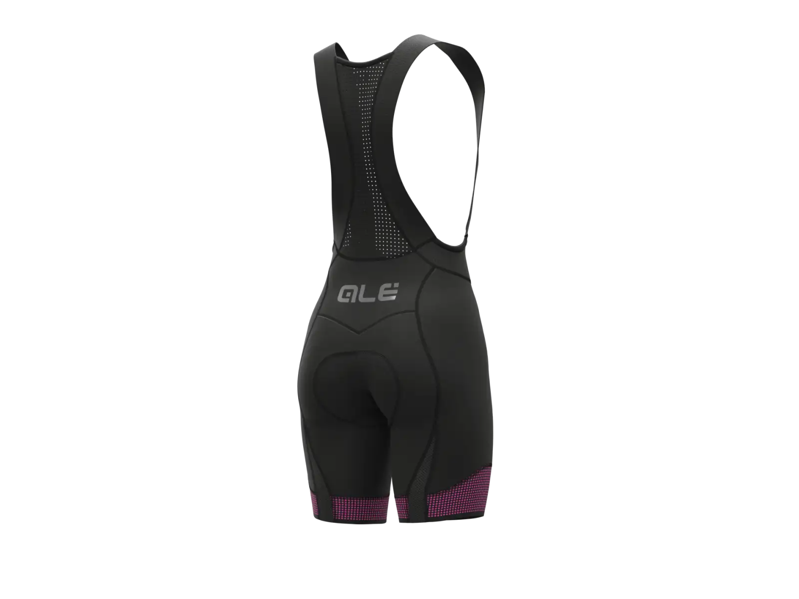 Alé PR-S Master 2.0 Damen Shorts mit Latz und Polsterung Black/Fluo Pink
