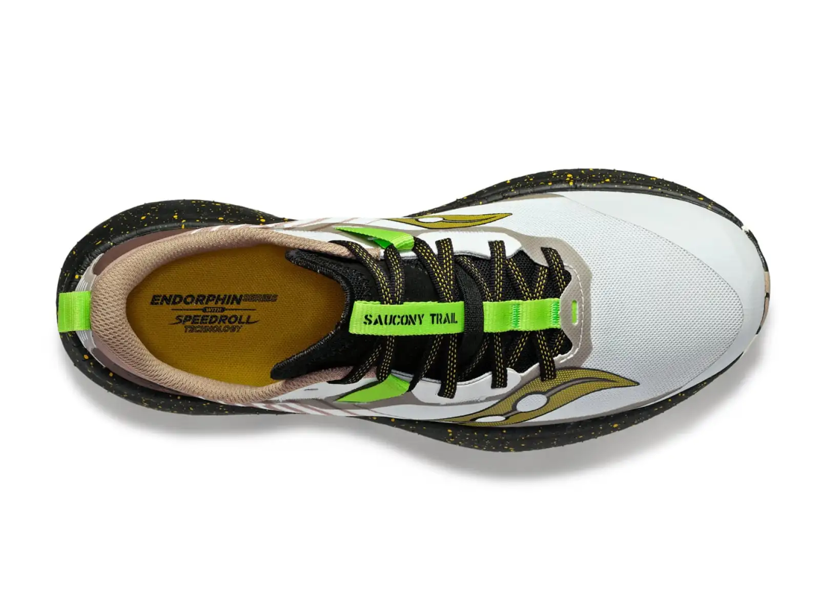 Saucony Endorphin Edge Renntrail-Laufschuhe Nebel/Schwarz