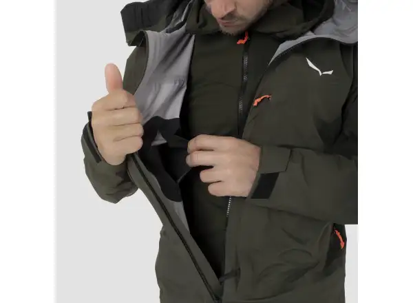 Salewa Sella 3L Powertex Herrenjacke Dark Olive